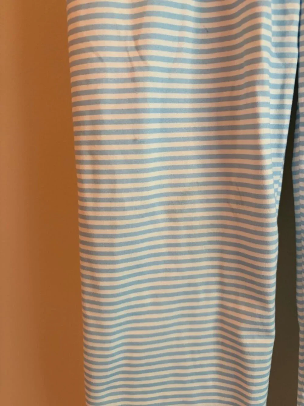 Boys size 5-6T Pumpkin Halloween Light Blue Long Sleeve Top Striped Pants outfit